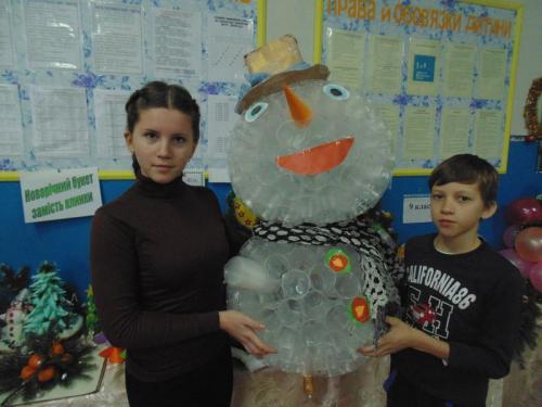 Сніговик виготовили учні 2 класу